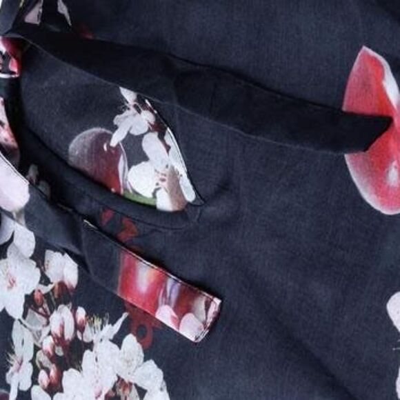 Pacha 1966 Sweet Cherry Tie V Neck Dress S - Picture 13 of 14